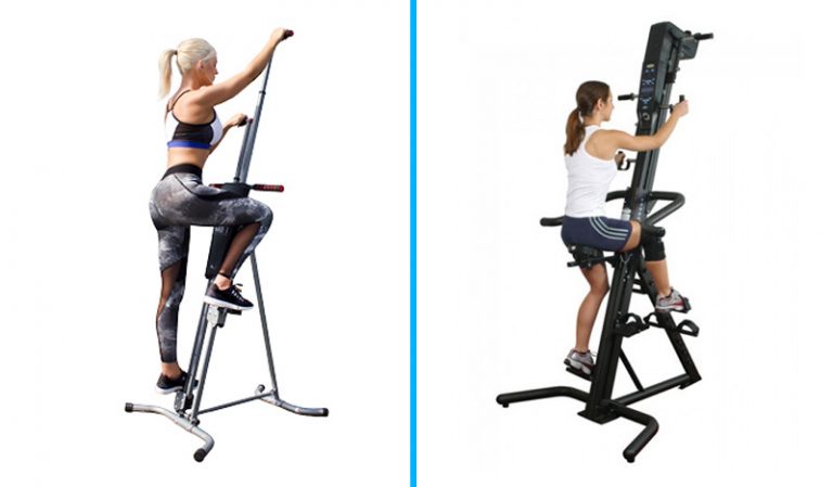 two pictures of a woman doing exercises on a stationary bike